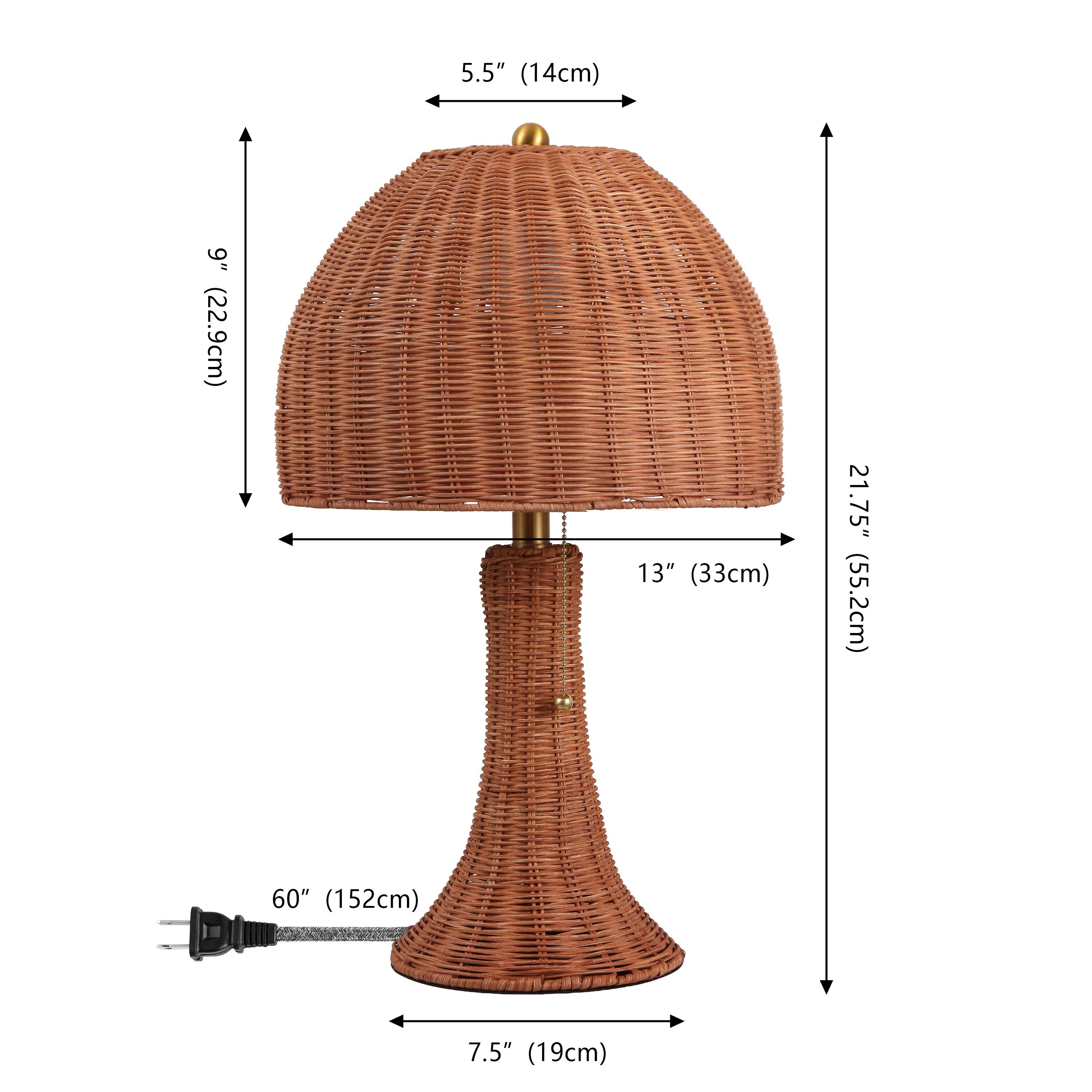 5.5" (14cm)  
9" (22.9cm)  
13" (33cm)  
21.75" (55.2cm)  
60" (152cm)  
7.5" (19cm)