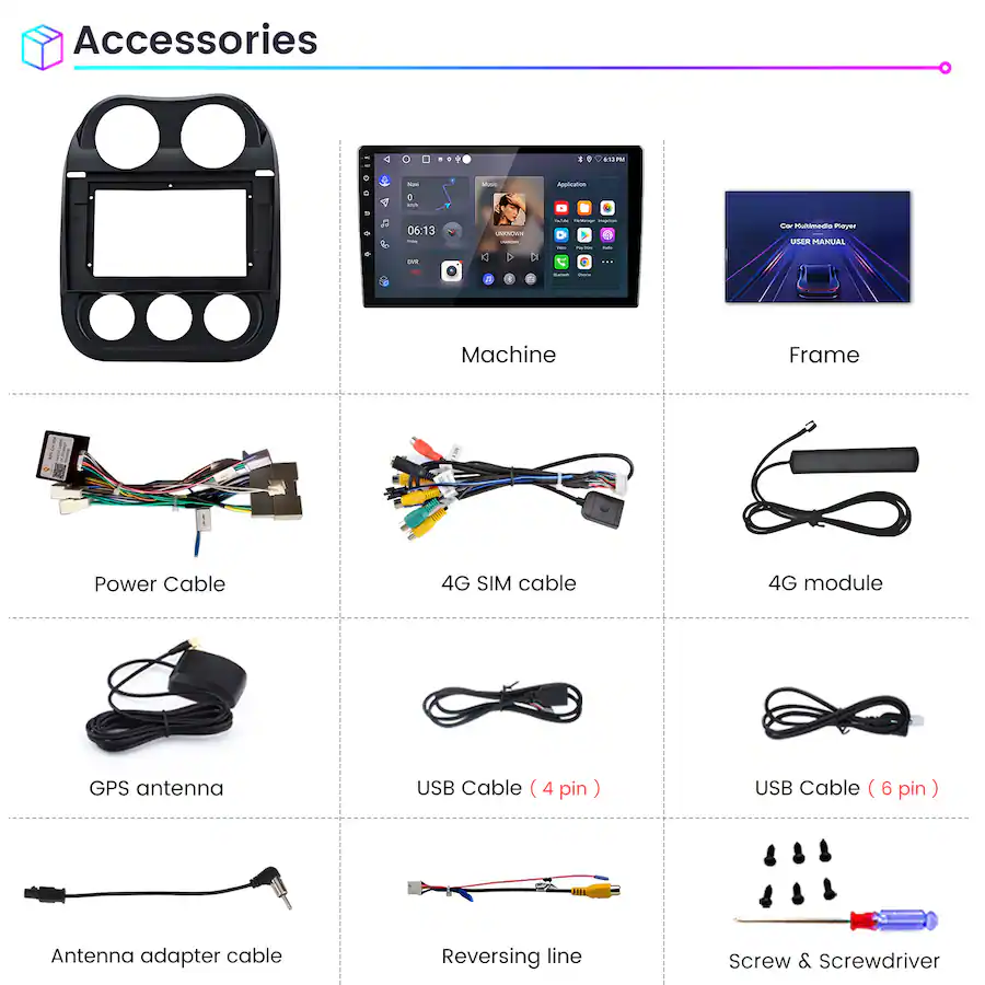 Turk Module 8 Channel Junsun 8Core 4+64GB Android 15 carplay 10