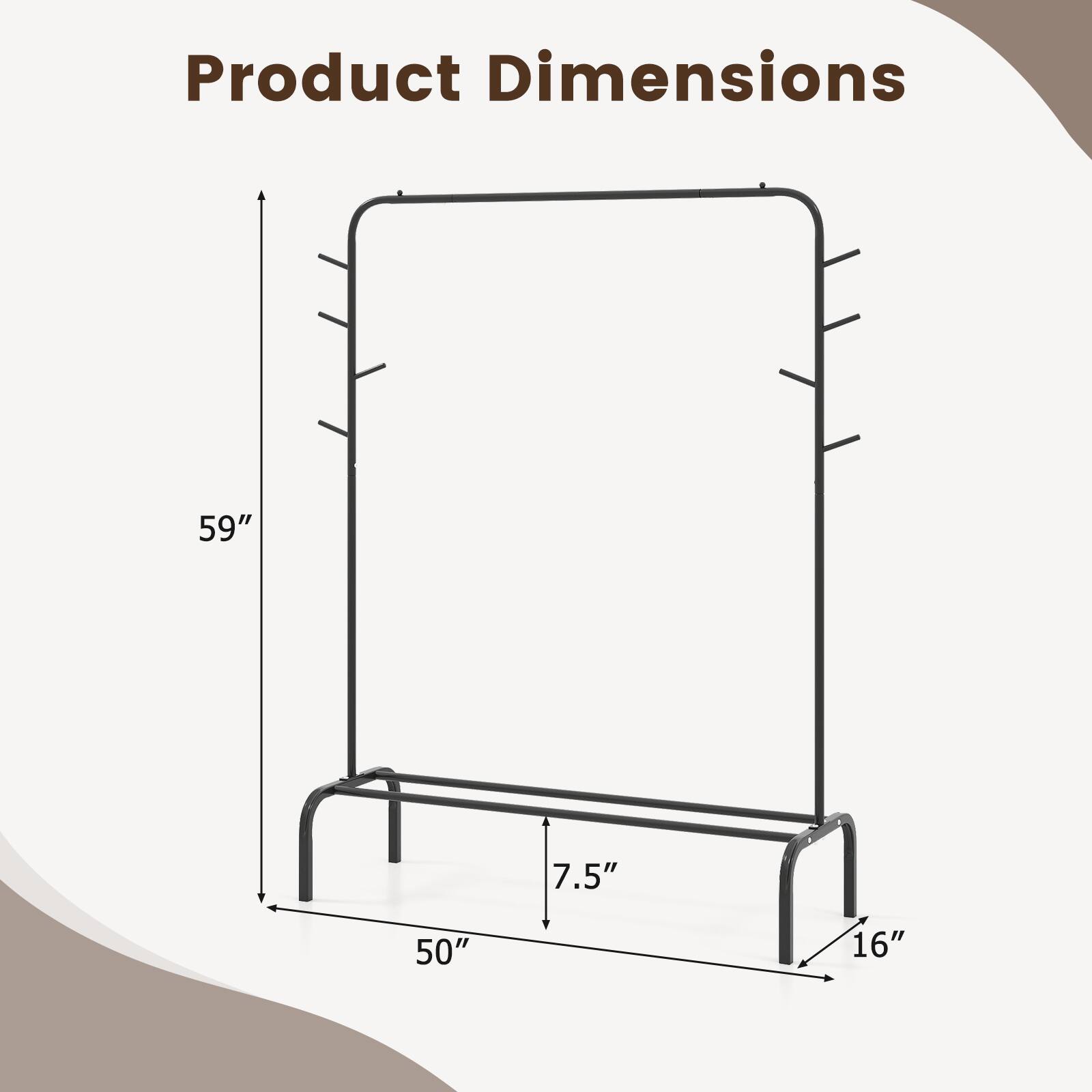 Product Dimensions: 59" x 7.5" x 50" x 16"