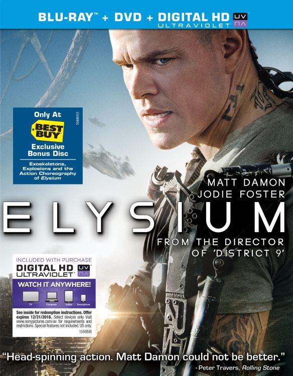  Elysium [Includes Digital Copy] [Blu-ray/DVD] [2013]