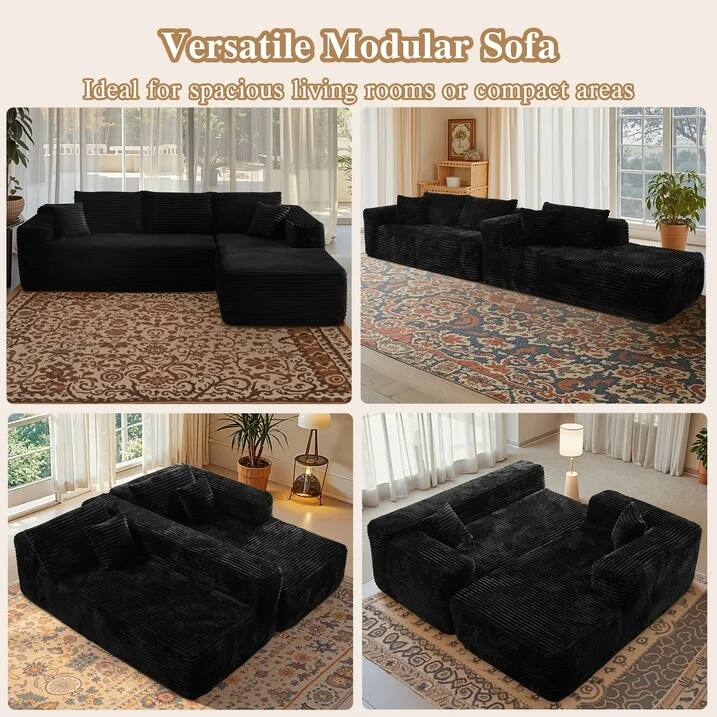 Versatile Modular Sofa  
Ideal for spacious living rooms or compact areas