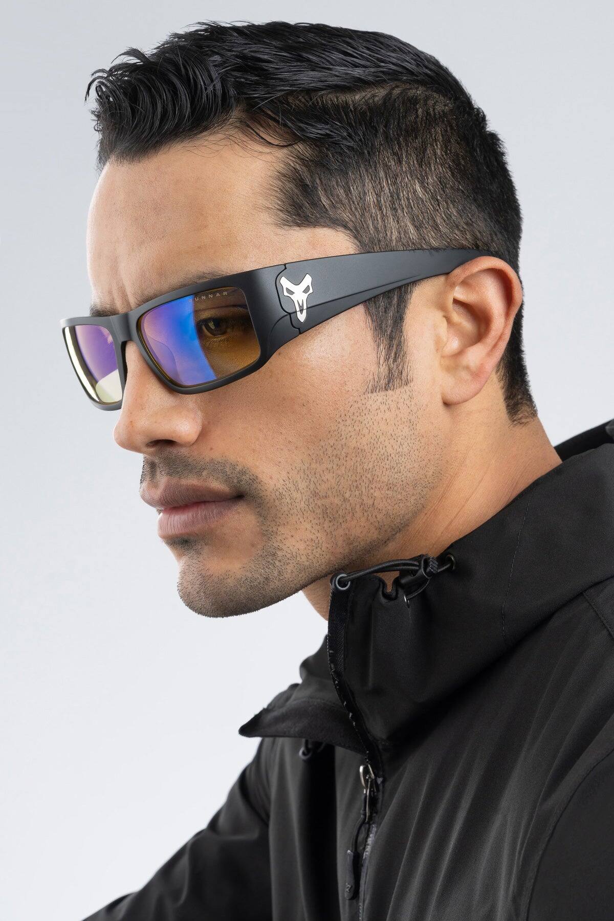 Alt View 2. GUNNAR - GUNNAR Gaming Glasses  - Overwatch 2 Reaper, Black Ash, Amber Lens - Blue Light Blocking, Relieve Dry Eye, Anti Glare - Black Ash.