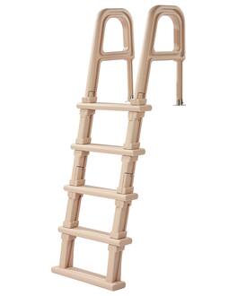 VEVOR - Swimming Pool Ladder, Inclined 5-Step Double Handrails Stair, Non-slip Wide Step, 300 lbs Load Capacity - Taupe