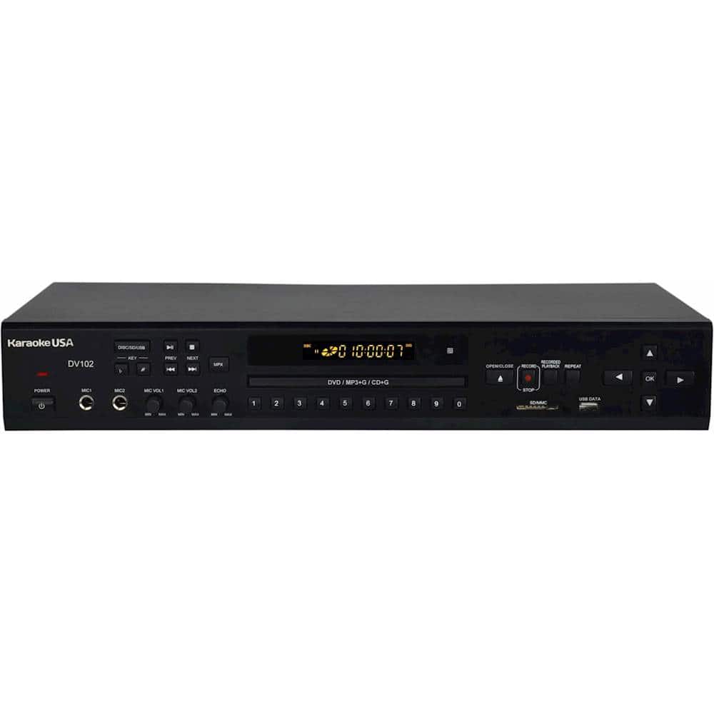 Karaoke USA - DVD/CD+G/MP3+G Karaoke System - Black - Front_Zoom