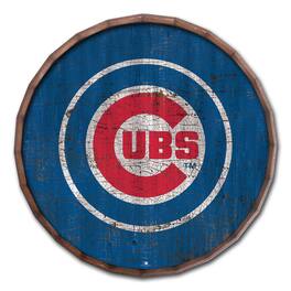 Fan Creations - Chicago Cubs 24" Cracked Color Barrel Top Sign - Multicolor