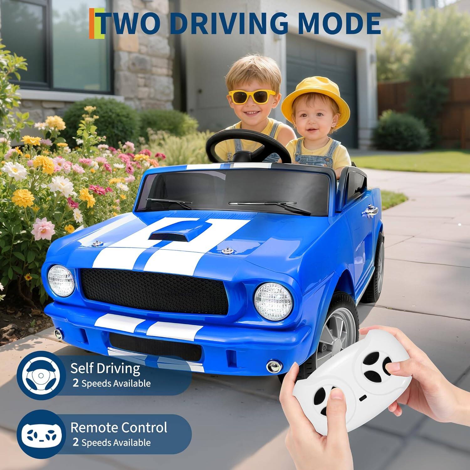 TWO DRIVING MODE

Self Driving  
2 Speeds Available

Remote Control  
2 Speeds Available