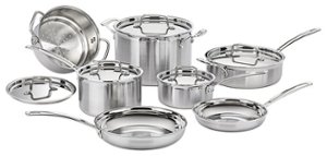 Cuisinart - MultiClad Pro 12-Piece Cookware Set - Steel - Angle_Zoom