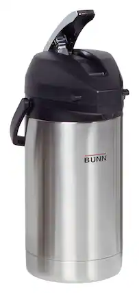 Angle. BUNN - 2-1/2L Commercial Airpot - Stainless-Steel.