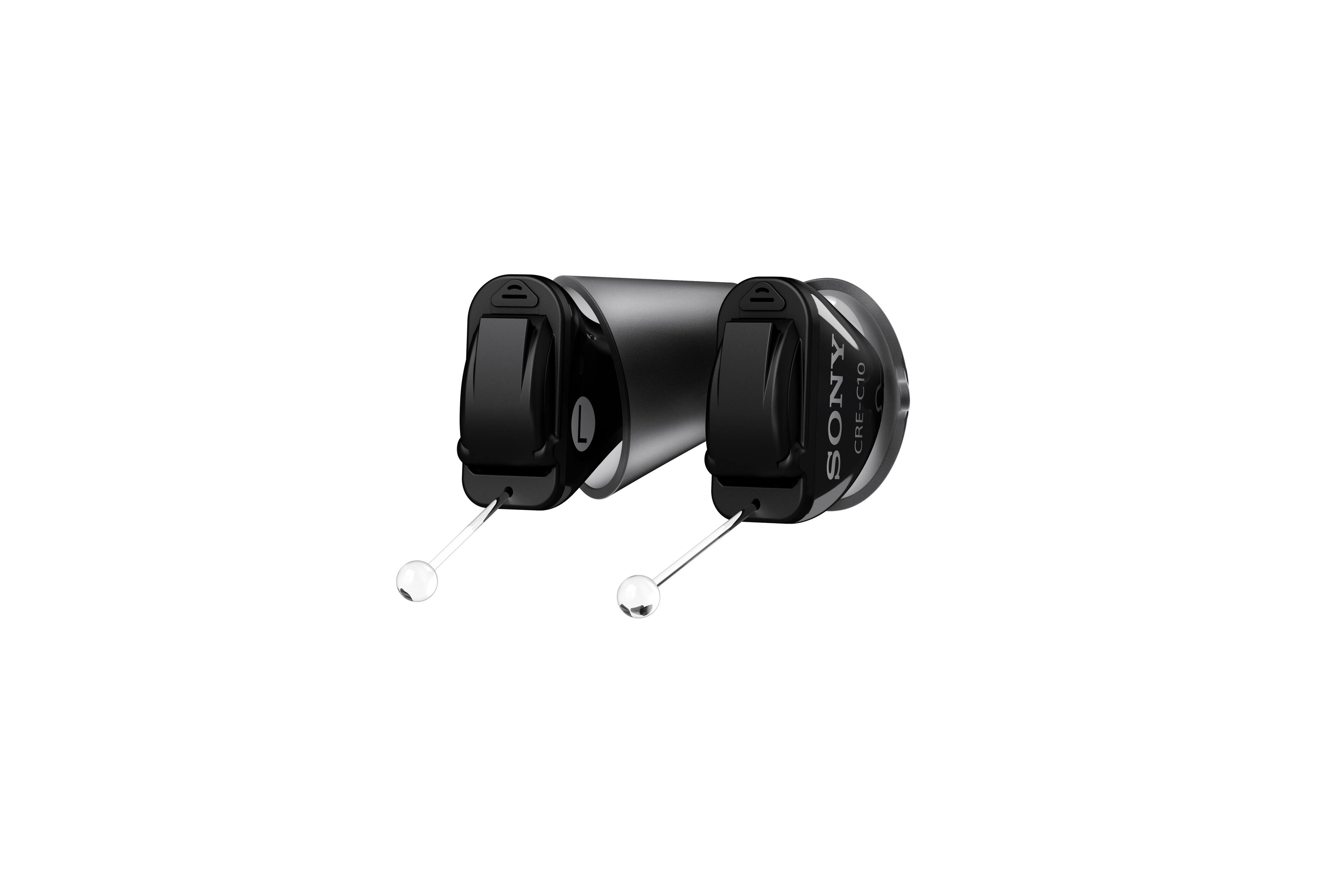 Sony - Discreet OTC Hearing Aids with replaceable batteries, Self-Fitting CRE-C10 - Black
