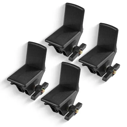 Front. Yakima - Yakima LoadStop L-Shaped Brackets Compatible with Yakima RoundBar, Set of 4 - Black.