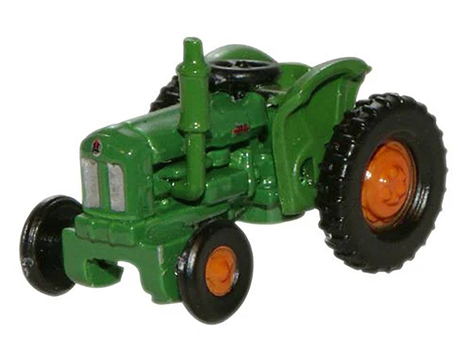 Alt View 1. Oxford Diecast - Fordson Tractor Green with Orange Wheels 1/148 (N) Scale Diecast Model Car by Oxford Diecast.