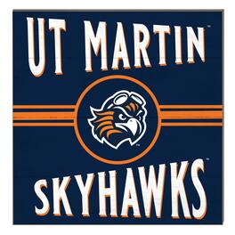 Jardine - Tennessee-Martin Skyhawks 10" x 10" Retro Team Sign - Navy