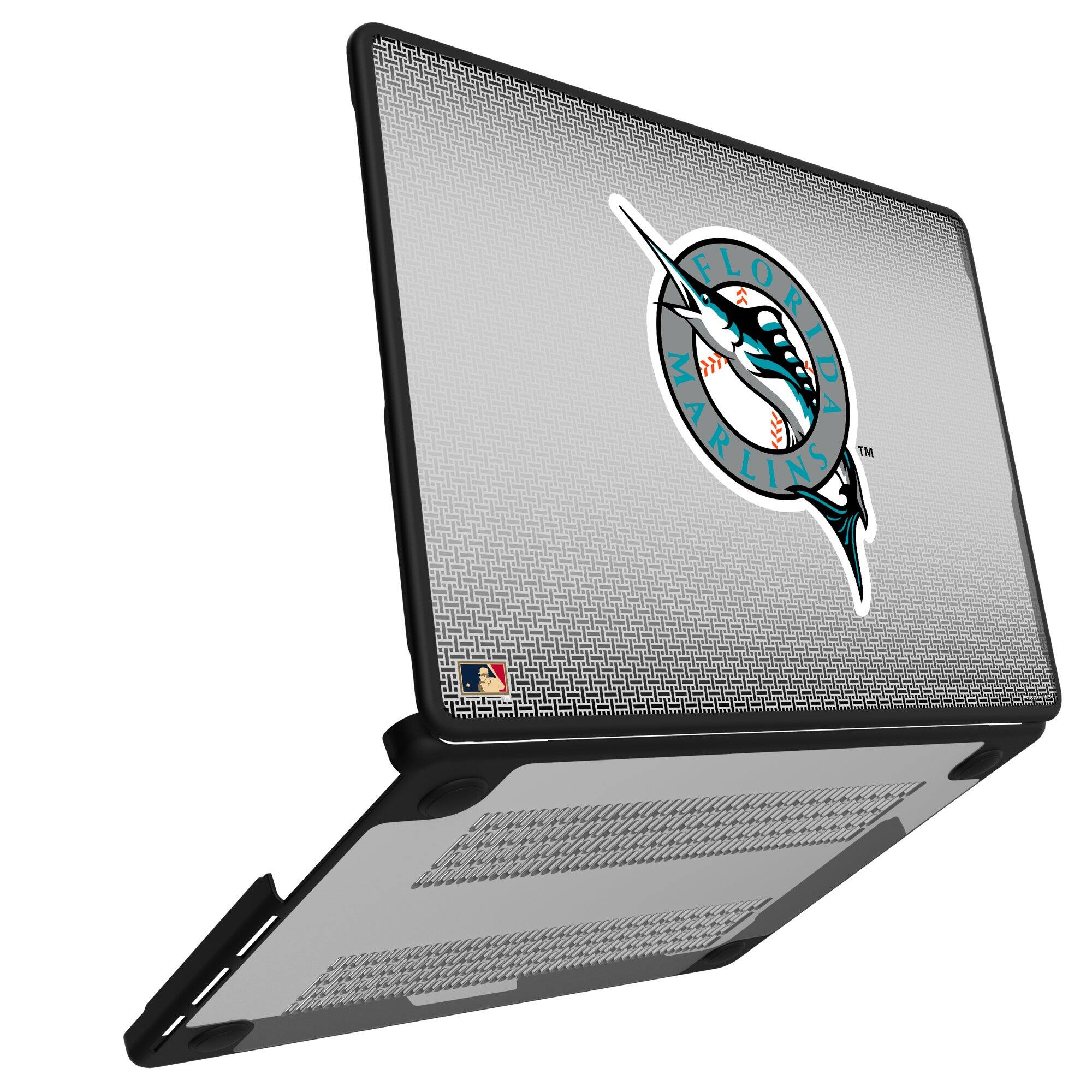 Alt View 1. Keyscaper - Miami Marlins Linen MacBook Case - Pro 16 in - Multicolor.
