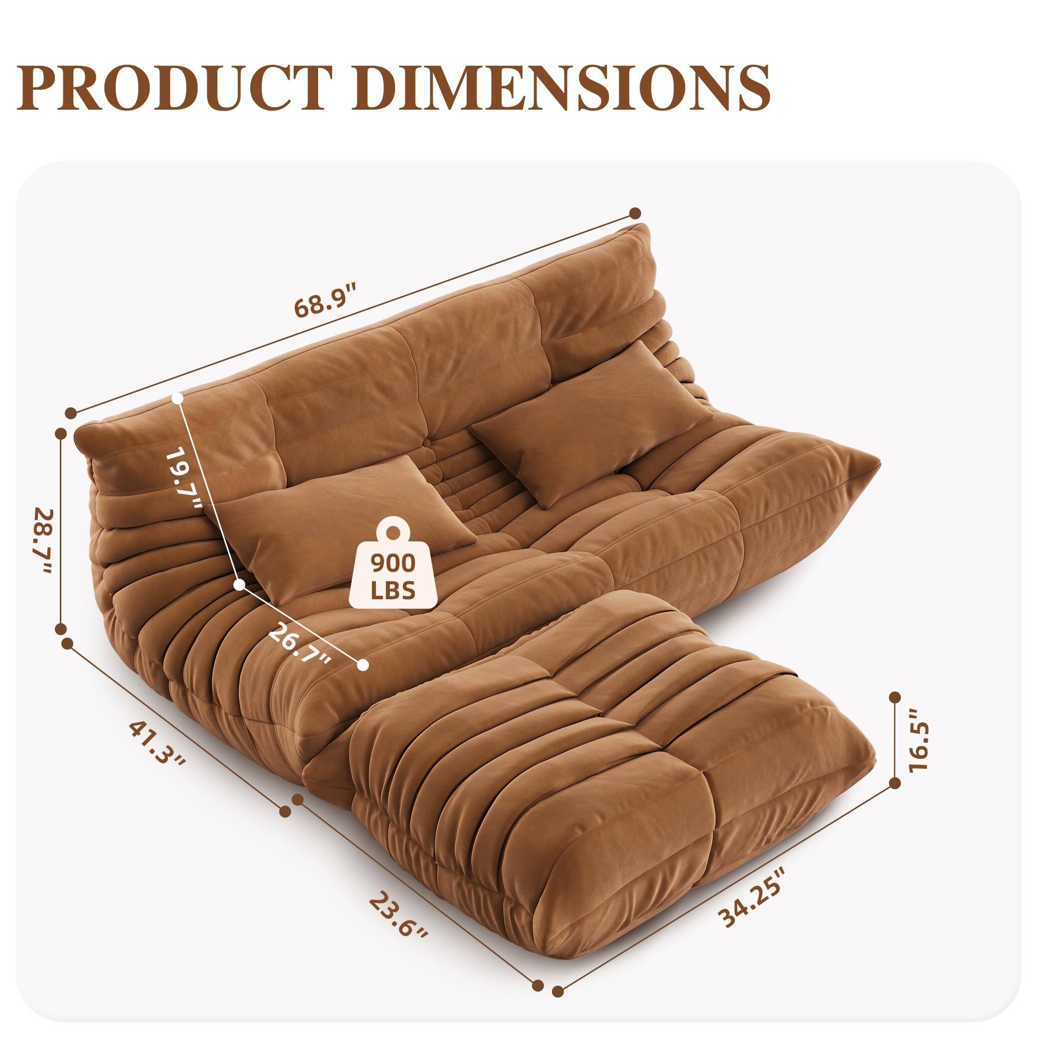 PRODUCT DIMENSIONS

- 68.9" (length)
- 28.7" (height)
- 19.7" (depth)
- 41.3" (width)
- 26.7" (seat height)
- 900 LBS (weight capacity)
- 16.5" (seat depth)
- 23.6" (arm height)
- 34.25" (overall width)