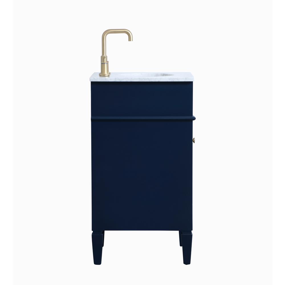 Angle. Elegant Kitchen and Bath - 18 inch Single bathroom vanity in blue - Blue.