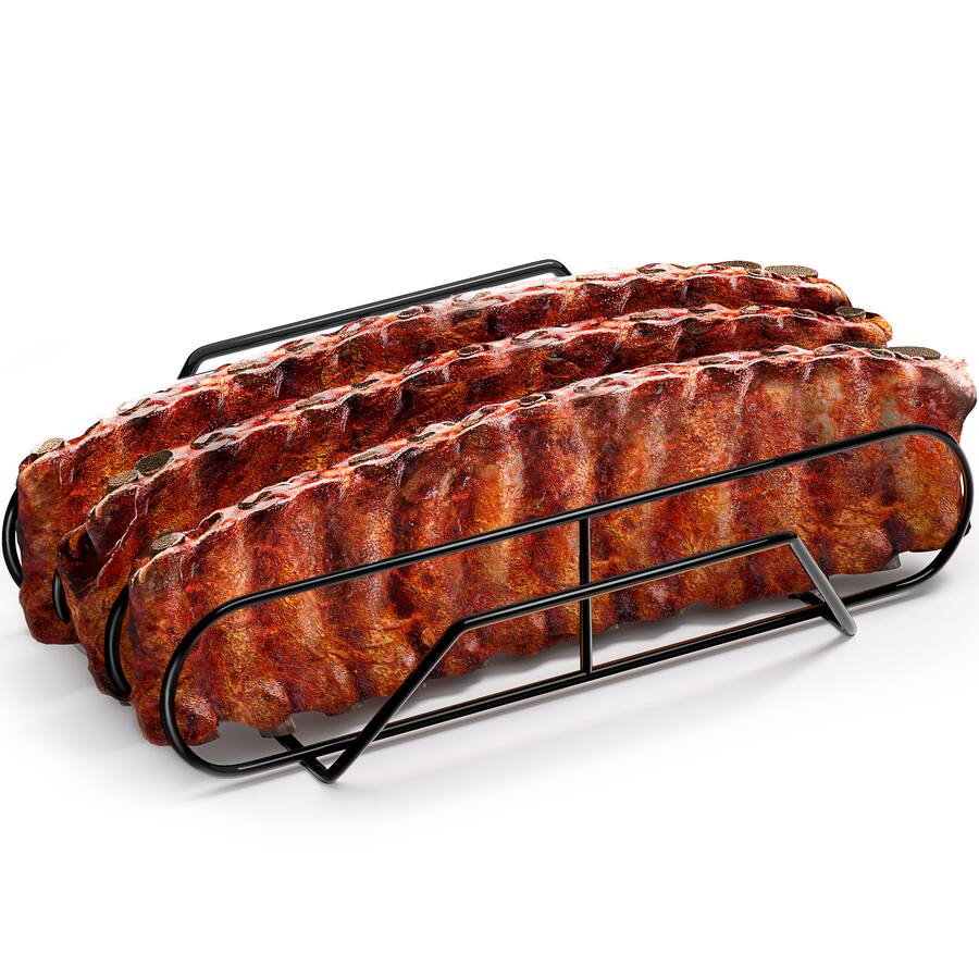Sorbus Extra Large Non Stick Rib Rack Porcelain Coated Steel Roasting ...