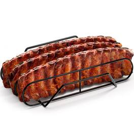 Sorbus - BBQ Non-Stick Rib Rack XL - Holds 3 Full Rib Racks for Grilling & Barbecuing - Black
