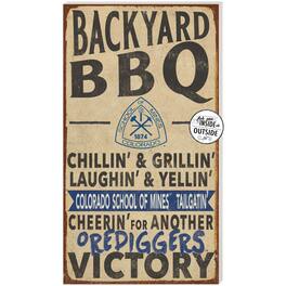Jardine - Colorado School of Mines Orediggers 11'' x 20'' Indoor/Outdoor BBQ Sign - Brown