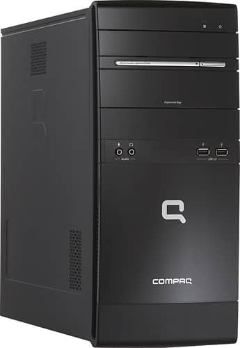 Angle Standard. Compaq - Presario Desktop / AMD E-Series Processor / 3GB Memory / 500GB Hard Drive.