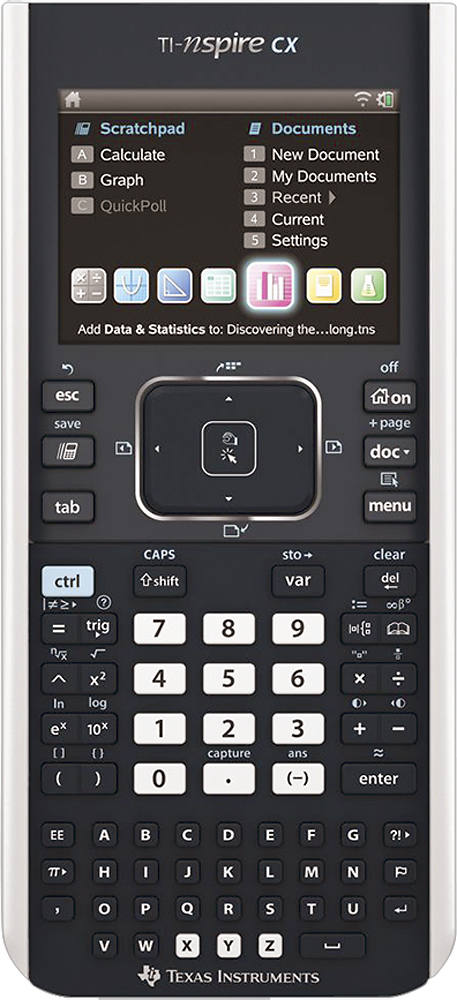 Saco búnker impuesto Texas Instruments TI-Nspire CX Handheld Graphing Calculator Black NS3CX -  Best Buy