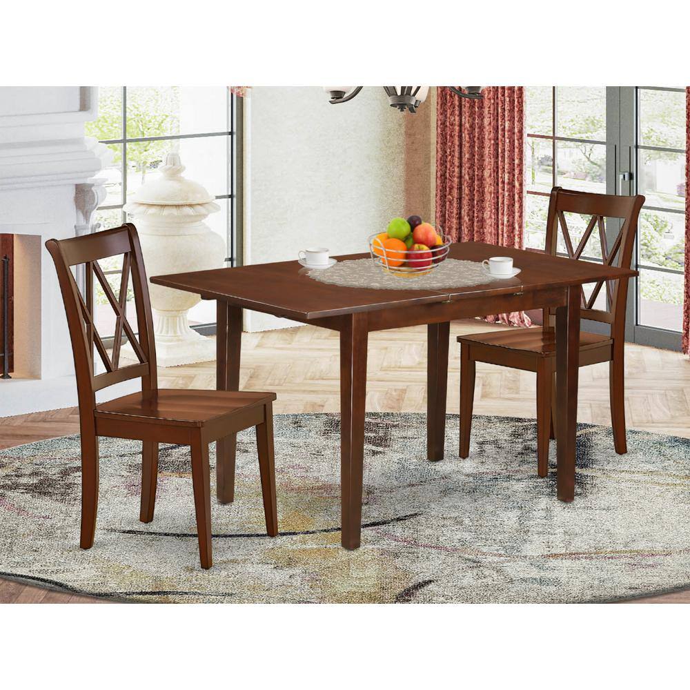 Left. East West Furniture - Dining Room Set Mahogany - Brown.