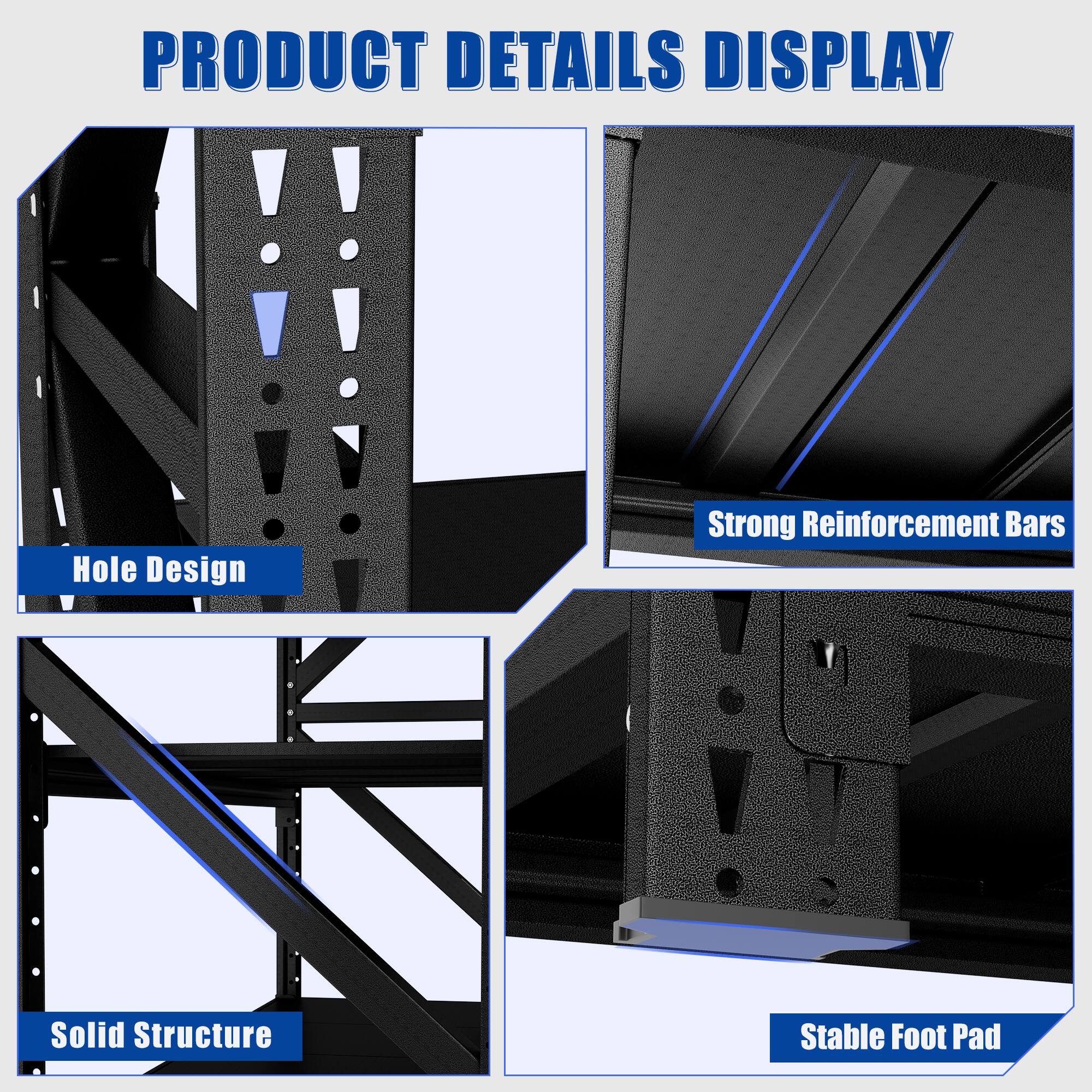 PRODUCT DETAILS DISPLAY

- Hole Design
- Strong Reinforcement Bars
- Solid Structure
- Stable Foot Pad