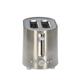 Café - Express Finish 2-Slice Toaster with Extra Wide Slots and 4 Preset Toasting Functions - Stainless Steel