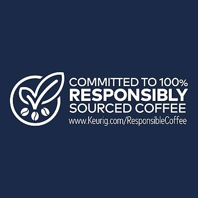 COMMITTED TO 100% RESPONSIBLY SOURCED COFFEE  
www.Keurig.com/ResponsibleCoffee