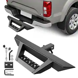 VEVOR - Hitch Step for 2 Inch Receiver, Universal Rear Bumper Guard Protector with 300 LBS Load Capacity, Non-Slip Tow Hitch - Black