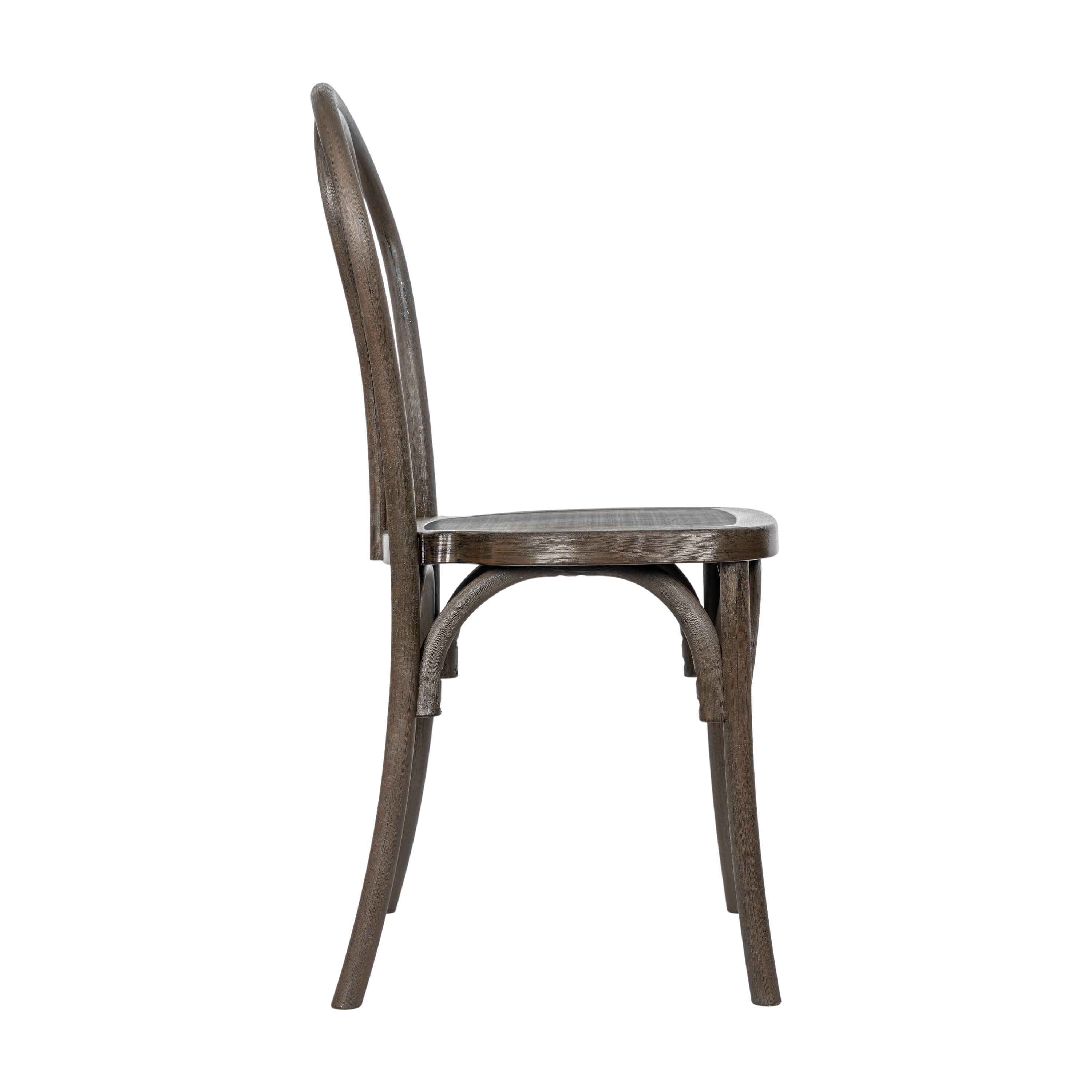 Alt View 7. Emma + Oliver - Hensler Weather-Resistant Wood Look Stackable Resin Thonet Chair for Indoor/Outdoor Use - Dark Brown.