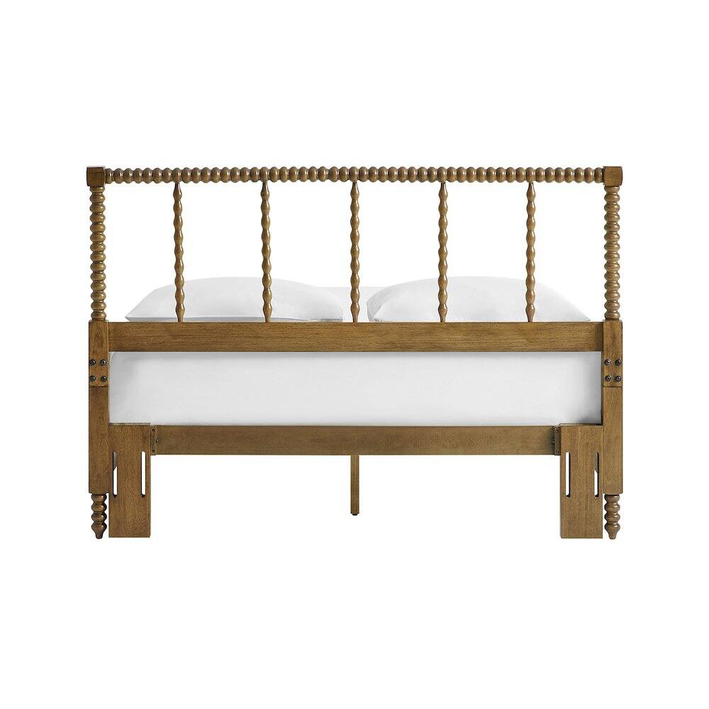 Left. Crosley Furniture - Lucille Queen Bed Brown - Headboard - Brown.