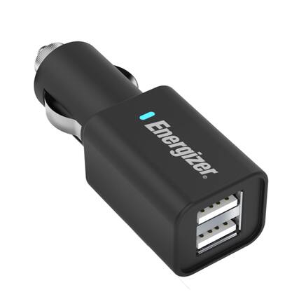 Front. Energizer - Energizer Ultimate Dual USB Car Charger – 2.1 AMP Rapid Charge with LED Indicator and Universal 12V Plug.