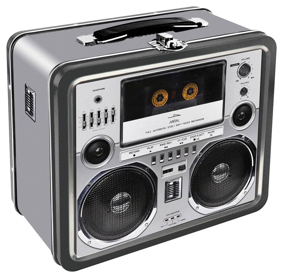 Angle. Aquarius - Boombox Lunch Box - Black.