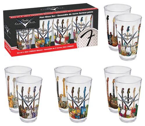 Front Standard. Aquarius - Fender Custom Shop Pint Glasses (Set of 4).