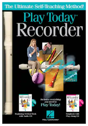 Front. Hal Leonard - Play Recorder Today! Recorder with Instructional Book and CD - Multi.