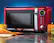 Alt View 1. Nostalgia - Retro Series 0.7 Cu. Ft. Compact Microwave - Red.