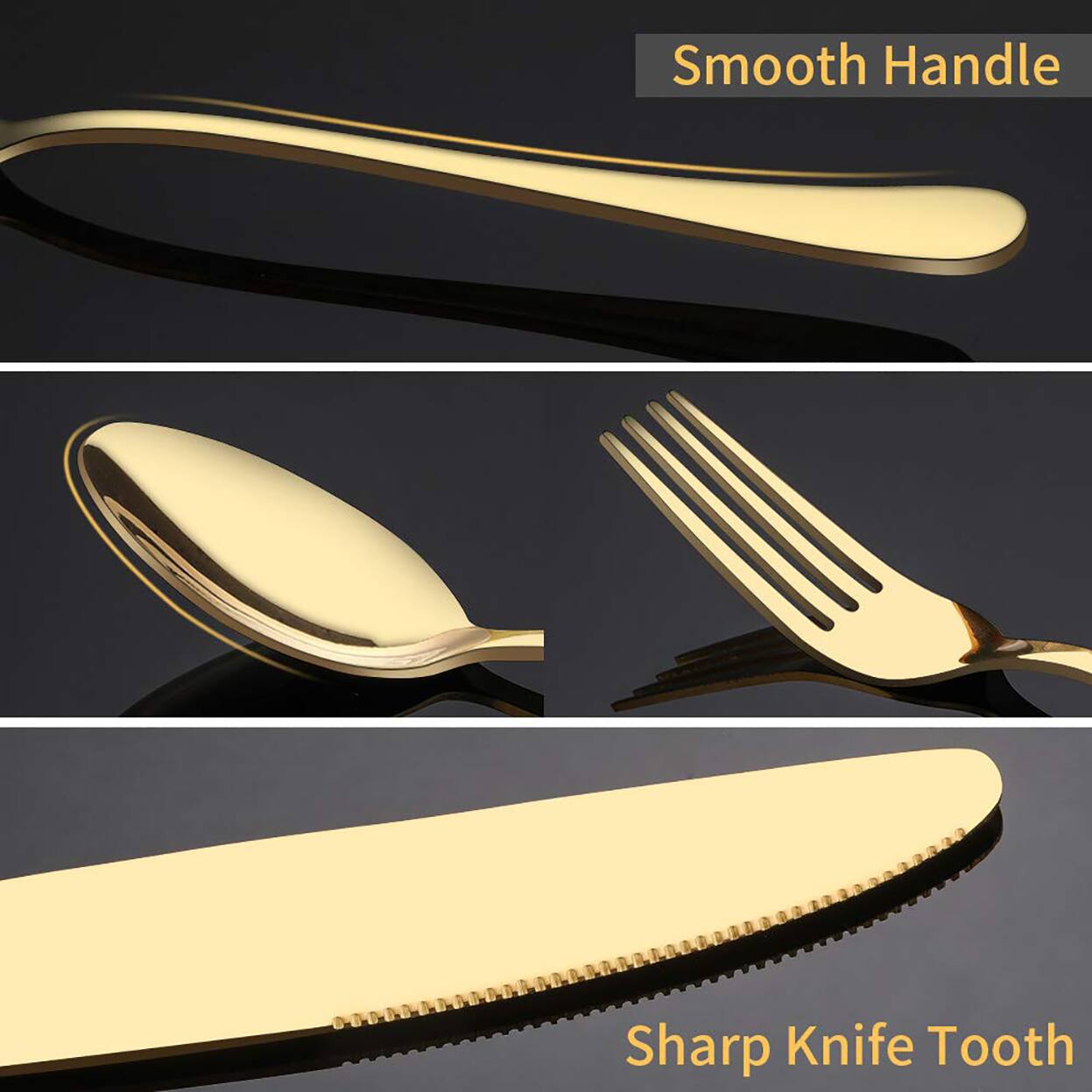 Smooth Handle  
Sharp Knife Tooth