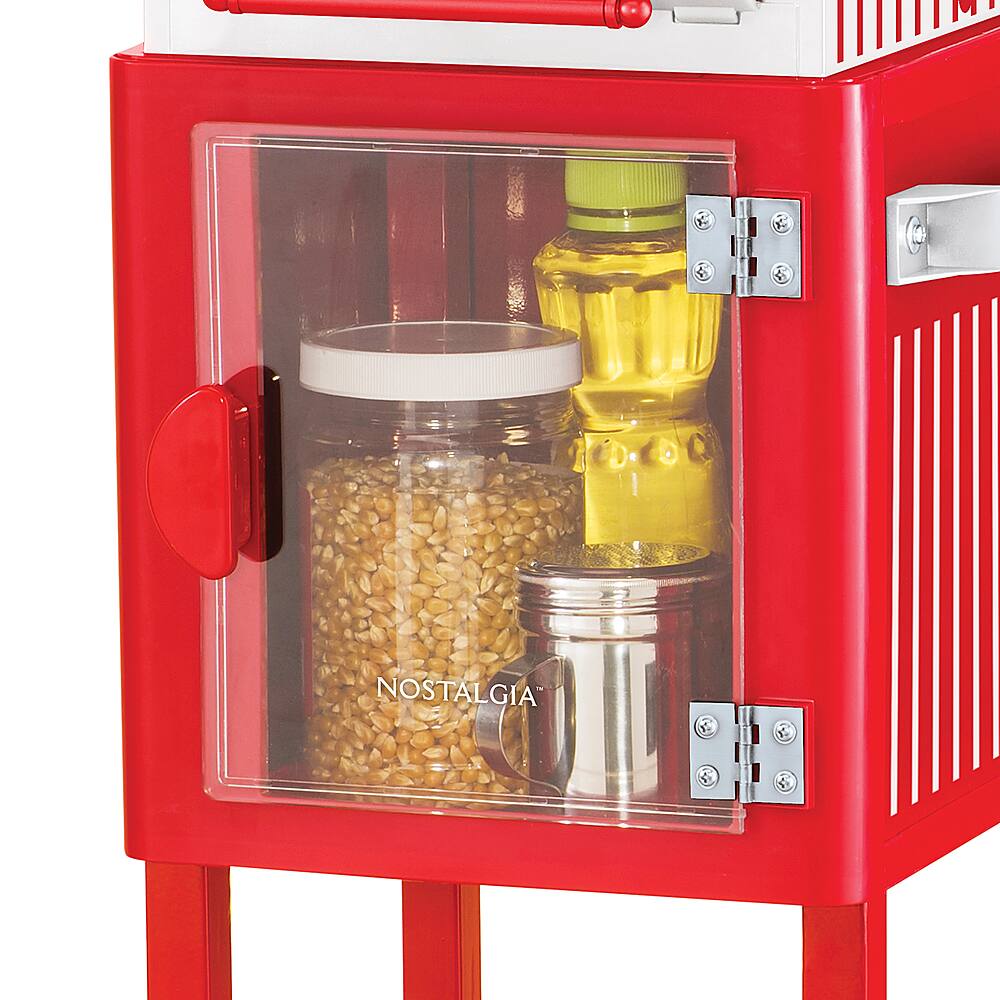 Alt View 15. Nostalgia - Nostalgia KPM200CART Vintage 2.5-Ounce Popcorn Cart - 45 Inches Tall - Red.