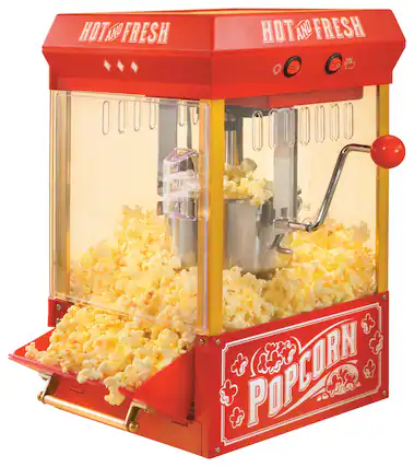 Angle. Nostalgia - Nostalgia KPM200 2.5-Ounce Kettle Popcorn Maker - Red.