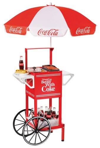 Front Standard. Nostalgia Electrics - Coca-Cola Series Hot Dog Party Cart - Red.