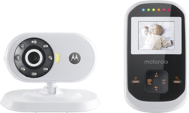 Motorola - Digital Wireless Video Baby Monitor - White - Front Zoom