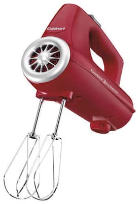 Cuisinart - PowerSelect 3-Speed Hand Mixer - Red