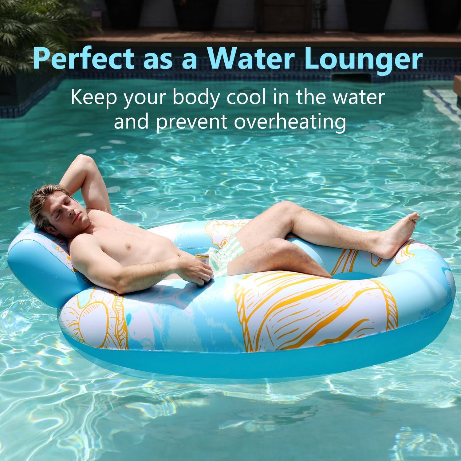 Perfect as a Water Lounger  
Keep your body cool in the water and prevent overheating.