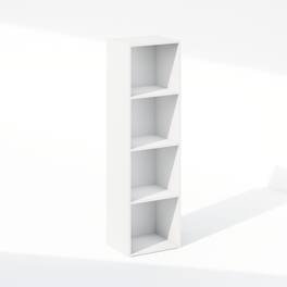 Furinno - Reed 4-Tier Open Shelf Multipurpose Closet & Clothing Storage, Storage Organizer - White