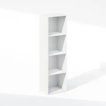Front. Furinno - Reed 4-Tier Open Shelf Multipurpose Closet & Clothing Storage, Storage Organizer - White.