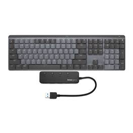 Logitech - MX Mechanical Wireless Illuminated Performance Keyboard Bundle - Gray
