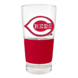 Great American Products - Cincinnati Reds 22oz. Pilsner Glass with Silicone Grip - Red
