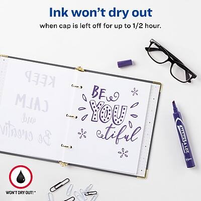 Ink won't dry out when cap is left off for up to 1/2 hour.

KEEP CALM and BE YOU
beautiful

WON'T DRY OUT!