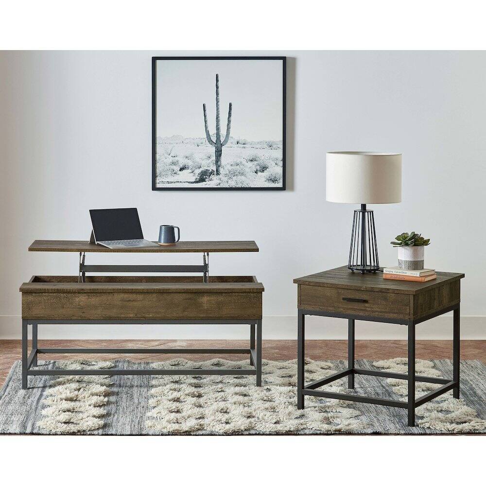 Alt View 5. Coaster Co. of America - Byers Engineered Wood Lift Top Coffee Table Brown Oak - Brown.