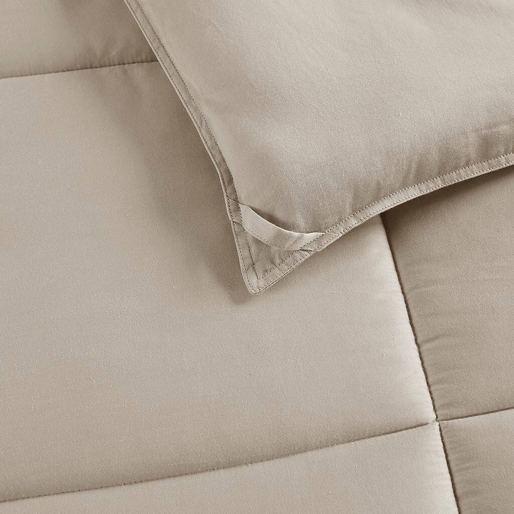 Alt View 2. Gracie Mills - Gracie Mills Monica 300 Thread Count Cotton Shell Luxury Down Alternative Comforter - Tan.